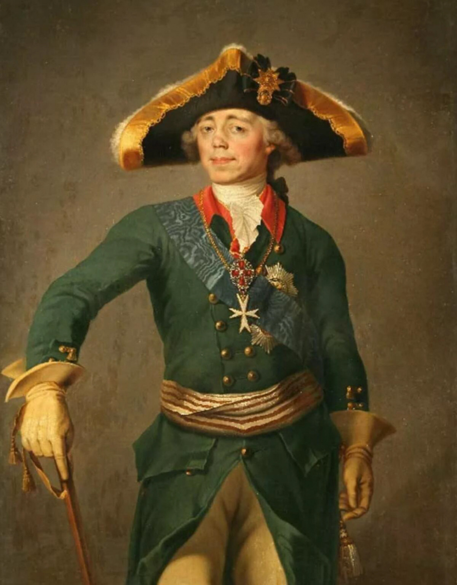 «Портрет императора Павла I». 1797 год. Худ. С. Щукин. Монарх изображен в мундире лейб-гвардии Преображенского полка.